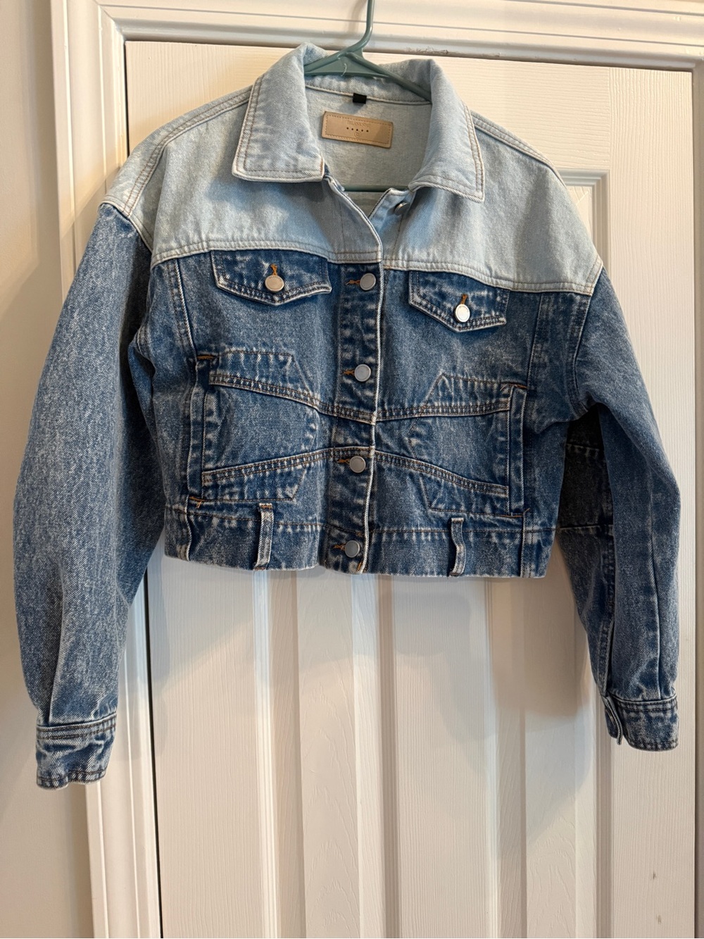 Blank NYC Light Blue Denim Jacket Cropped XS